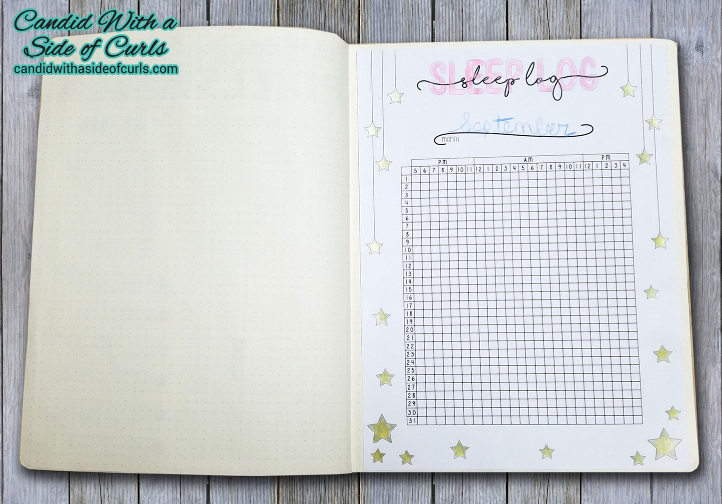 Sleep Log Bullet Journal-Printable Pages