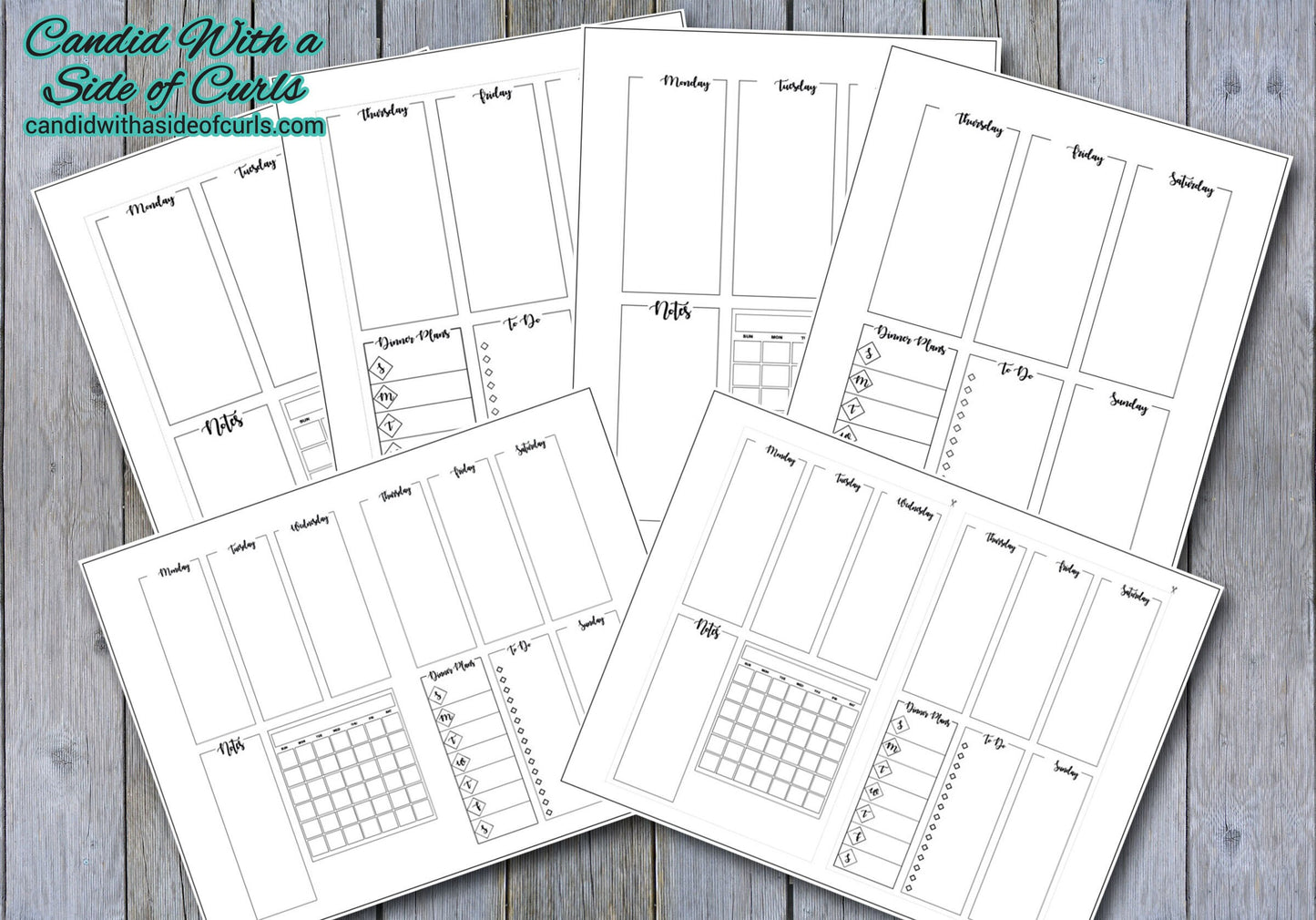 Weekly Spread #1 Bullet Journal-Printable Pages