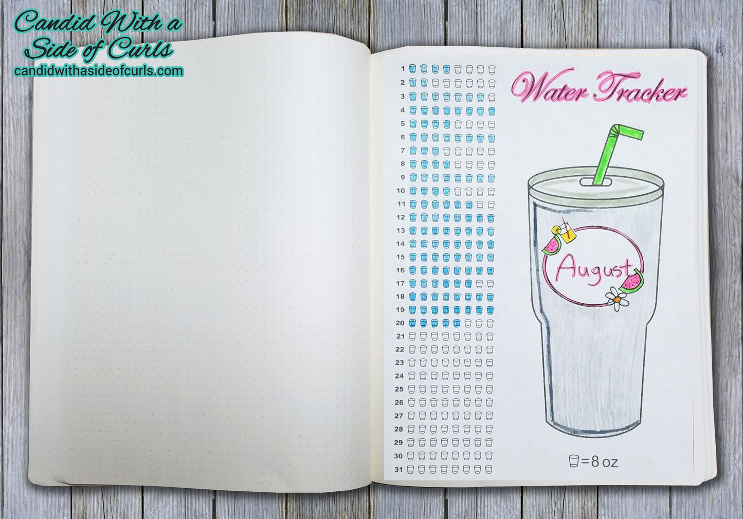 Water Tracker Bullet Journal-Printable Pages