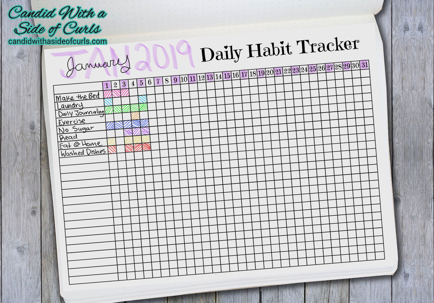 Daily Habit Tracker Bullet Journal-Printable Pages