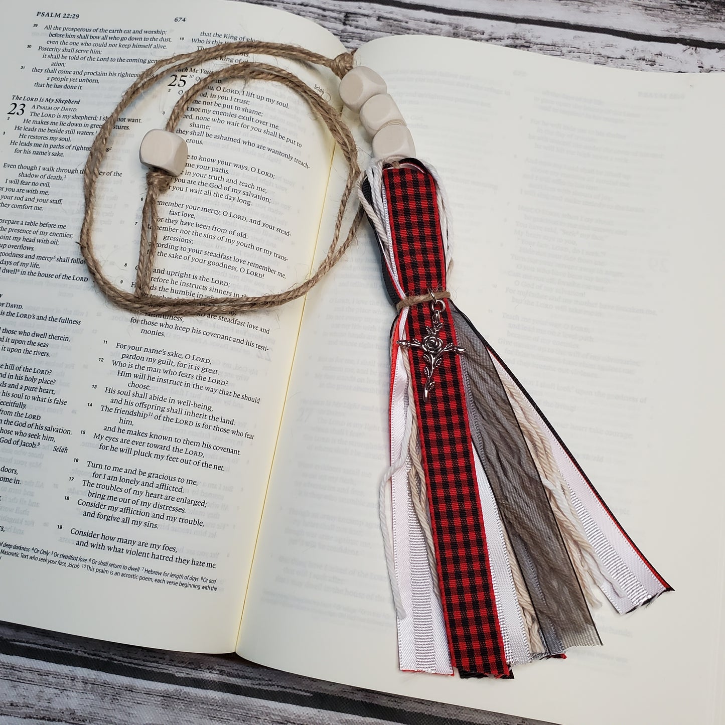 Red, Black, & Silver Bible Tassel