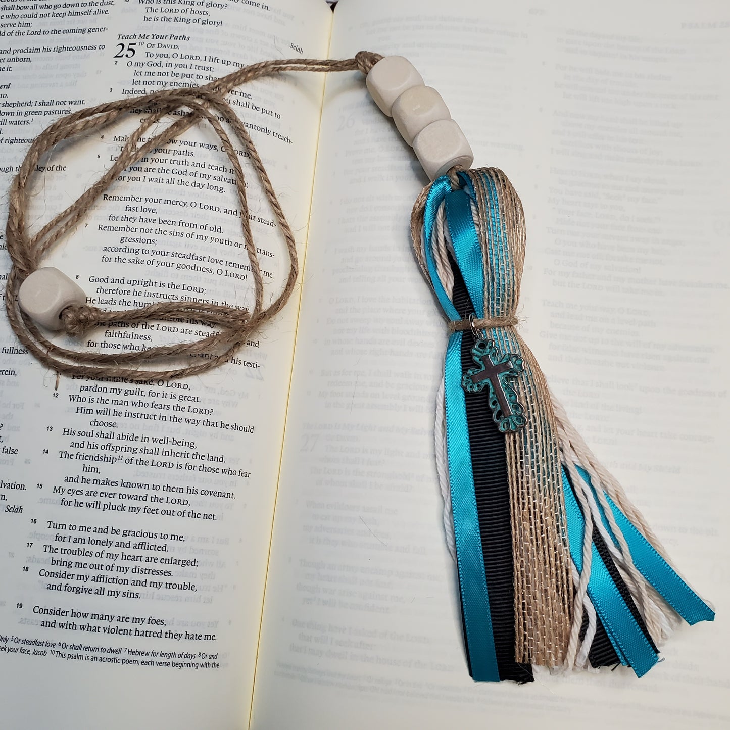 Teal & Black Bible Tassel