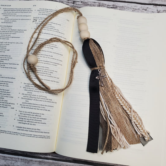 Black & Natural Bible Tassel