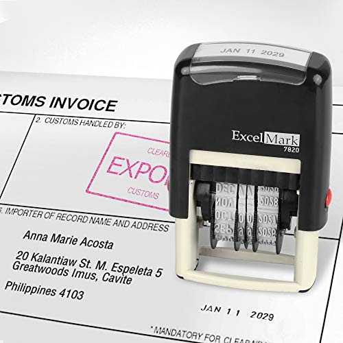 Self-Inking Rubber Date Stamp