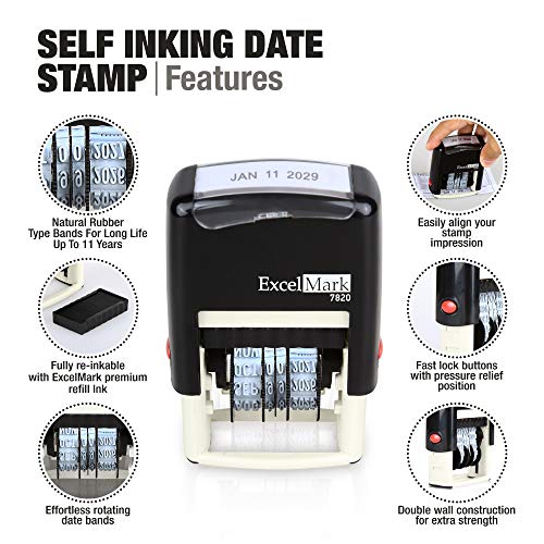 Self-Inking Rubber Date Stamp