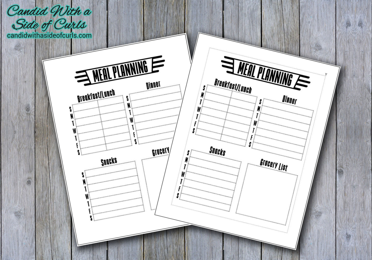 Meal Planning Bullet Journal-Printable Pages