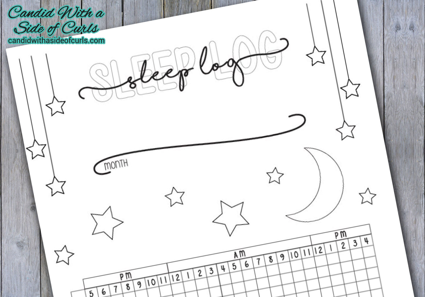 Sleep Log Bullet Journal-Printable Pages