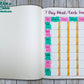 7 Day Meal and Carb Tracker Bullet Journal-Printable Pages