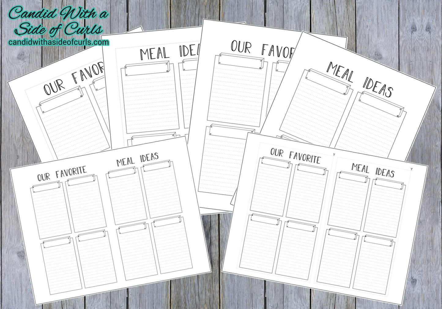 Our Favorite Meal Ideas Bullet Journal-Printable Pages