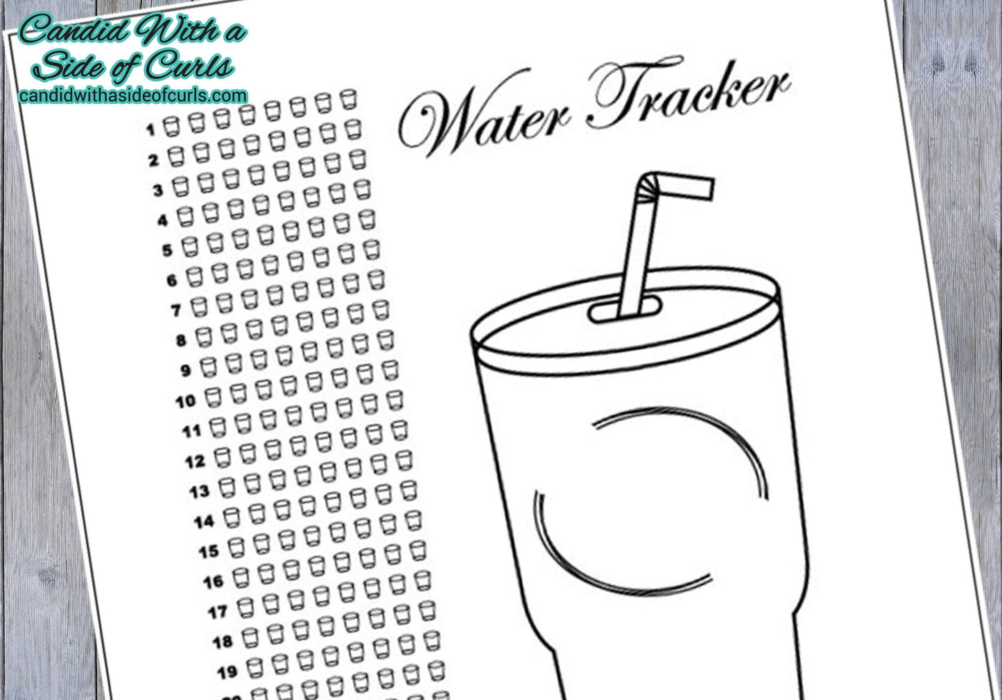 Water Tracker Bullet Journal-Printable Pages