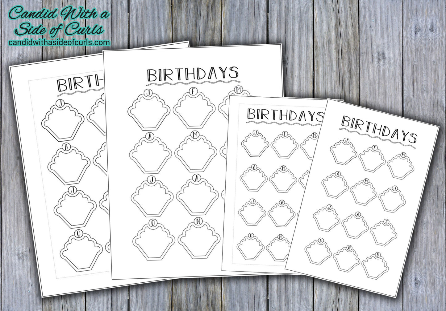 Birthday Log Bullet Journal-Printable Pages