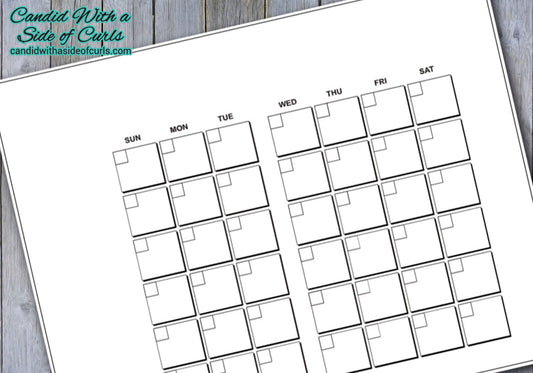 Monthly Calendar Bullet Journal-Printable Pages