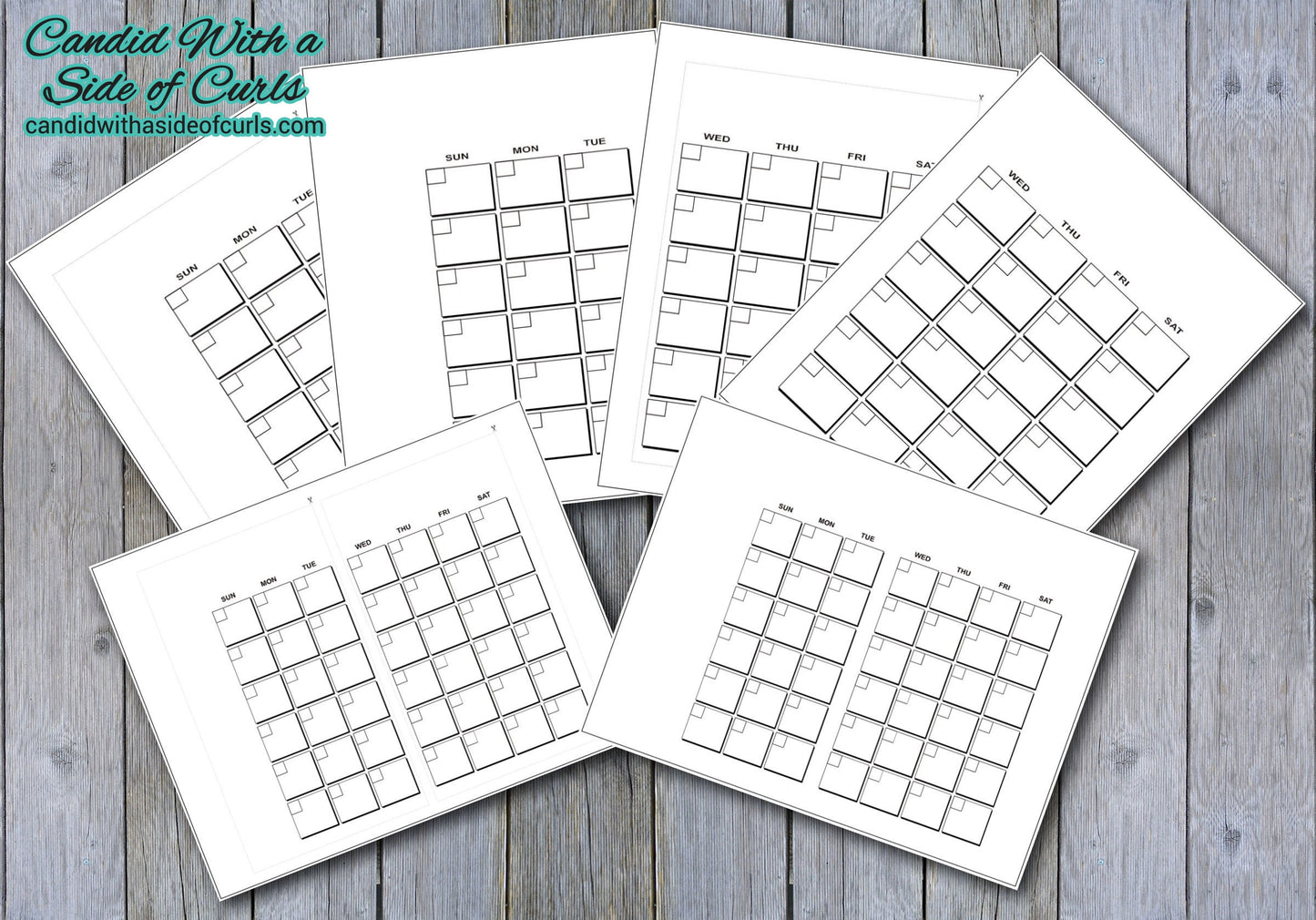 Monthly Calendar Bullet Journal-Printable Pages