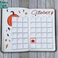 Monthly Calendar Bullet Journal-Printable Pages