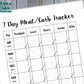 7 Day Meal and Carb Tracker Bullet Journal-Printable Pages