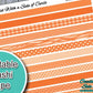 Orange Printable Washi Tape