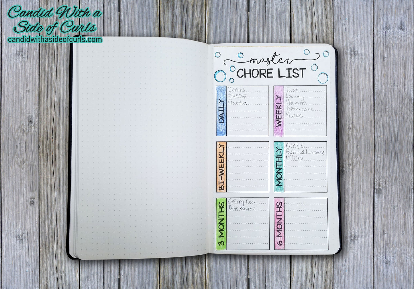 Master Chore List Bullet Journal-Printable Pages