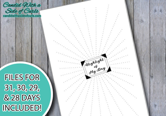 Highlight of My Day Medium Bullet Journal Printable Pages