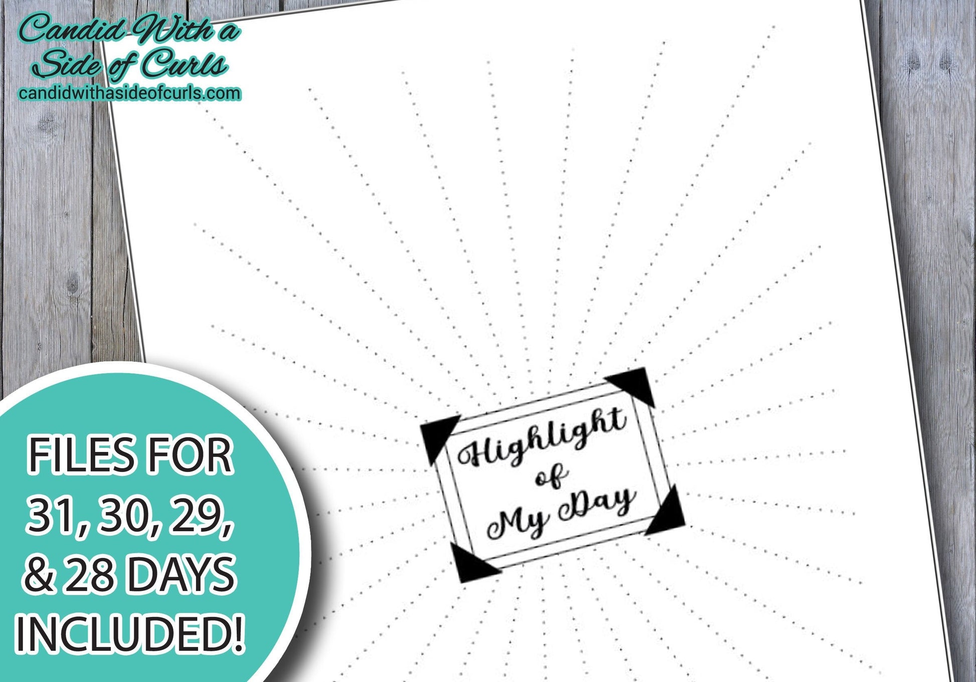 Highlight of My Day Large Bullet Journal Printable Pages – Candid With a  Side of Curls