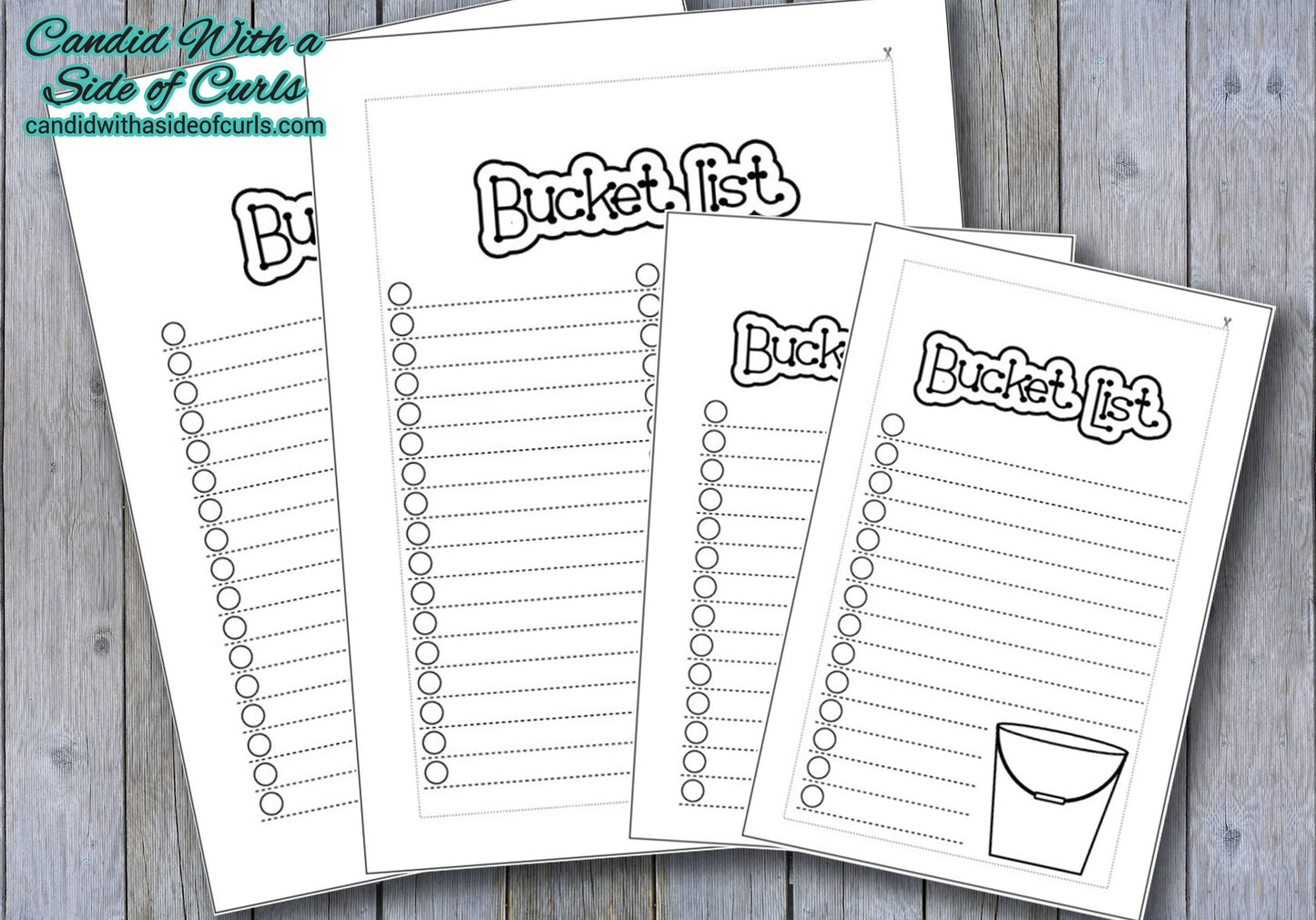 Bucket List Bullet Journal Printable Pages