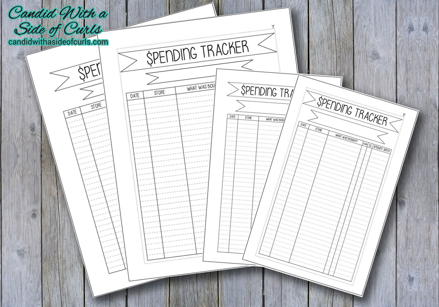 Spending Tracker Bullet Journal Printable Pages