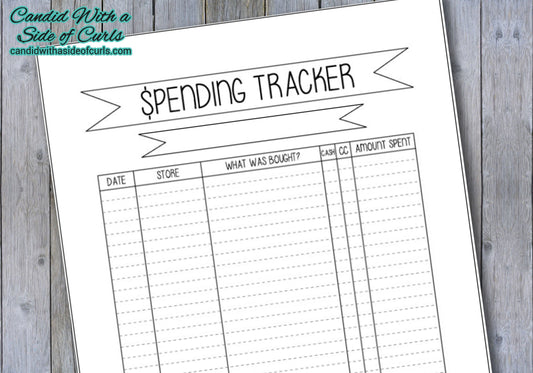 Spending Tracker Bullet Journal Printable Pages