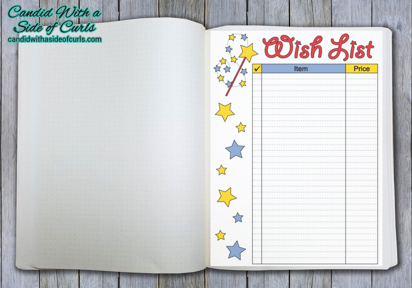 Wish List Bullet Journal Printable Pages