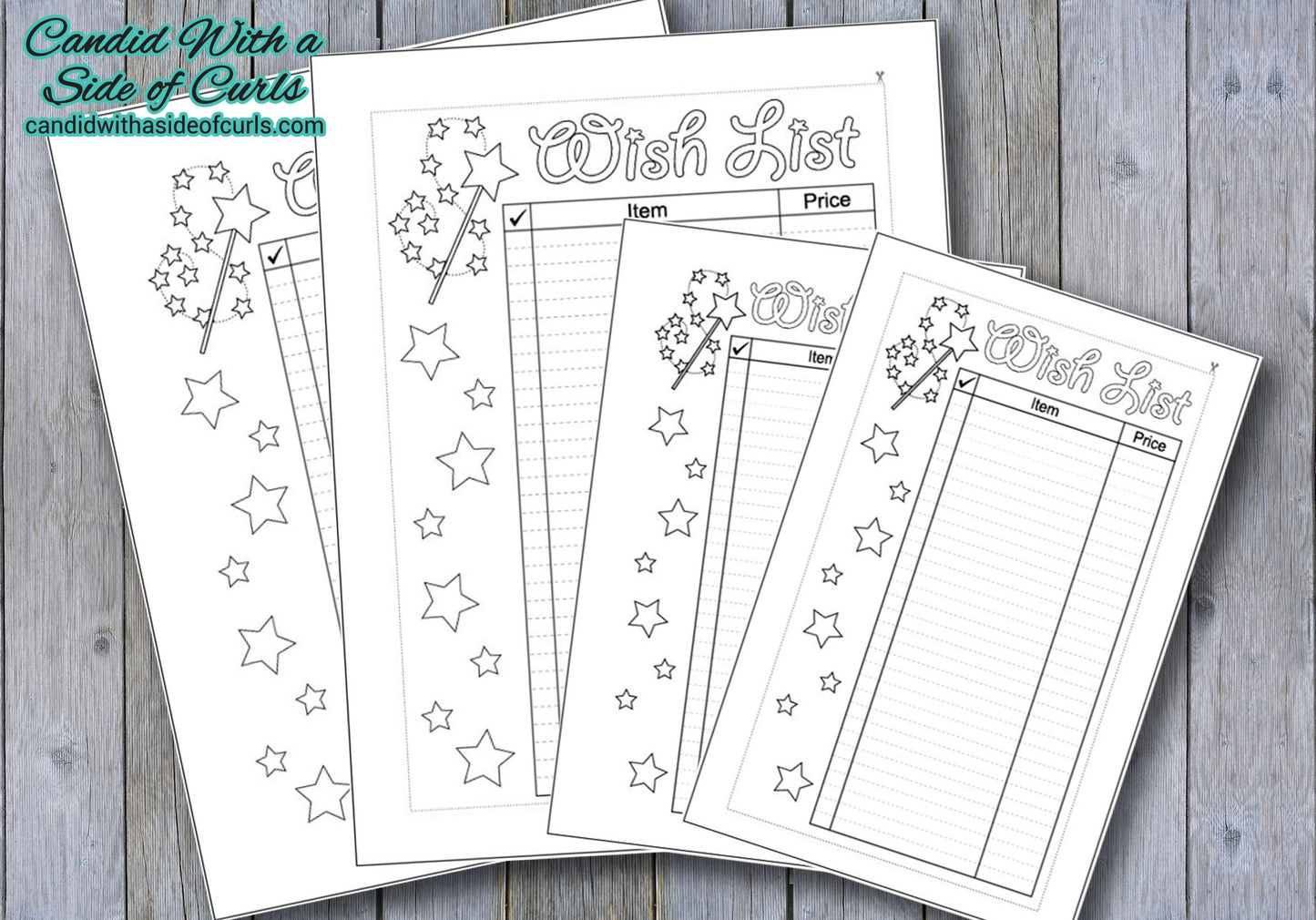 Wish List Bullet Journal Printable Pages