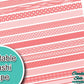 Coral Printable Washi Tape