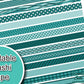 Teal Printable Washi Tape