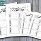 Master Chore List Bullet Journal-Printable Pages