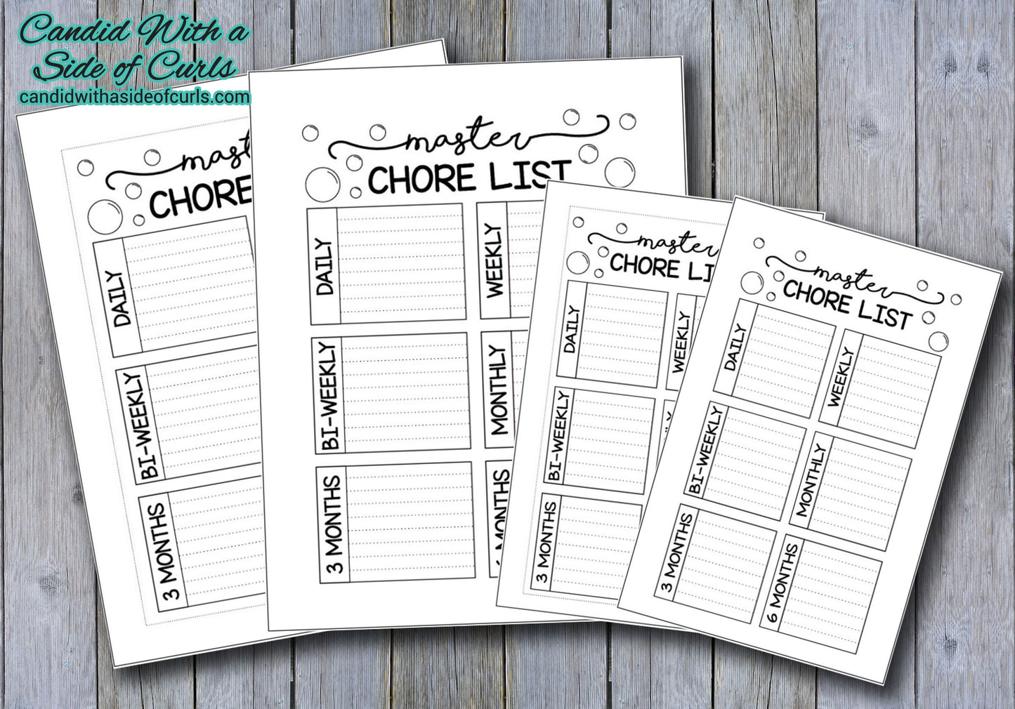 Master Chore List Bullet Journal-Printable Pages