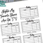 TV Shows List Bullet Journal-Printable Pages