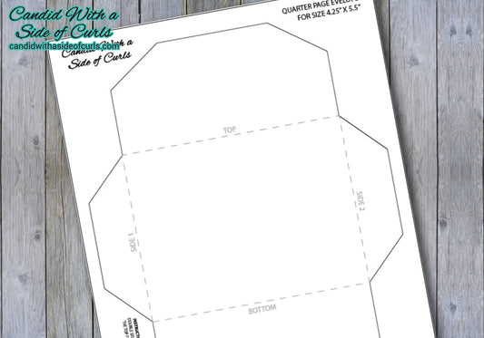 Quarter Page Envelope Printable Template