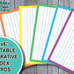 4x6 Printable Decorative Index Cards