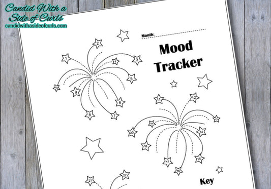 Fireworks Monthly Mood Tracker Bullet Journal-Printable Pages