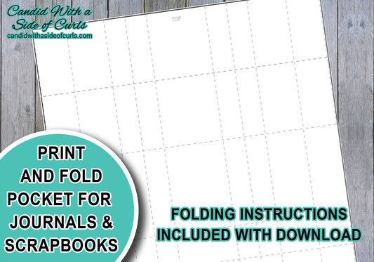 Print and Fold Pocket for Journals and Srapbooks