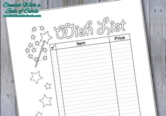 Wish List Bullet Journal Printable Pages