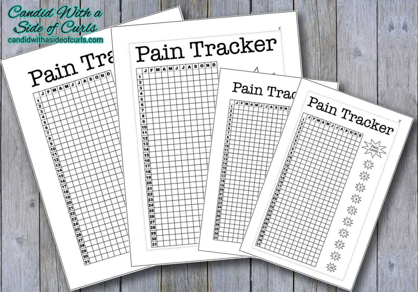 Pain Tracker Bullet Journal-Printable Pages