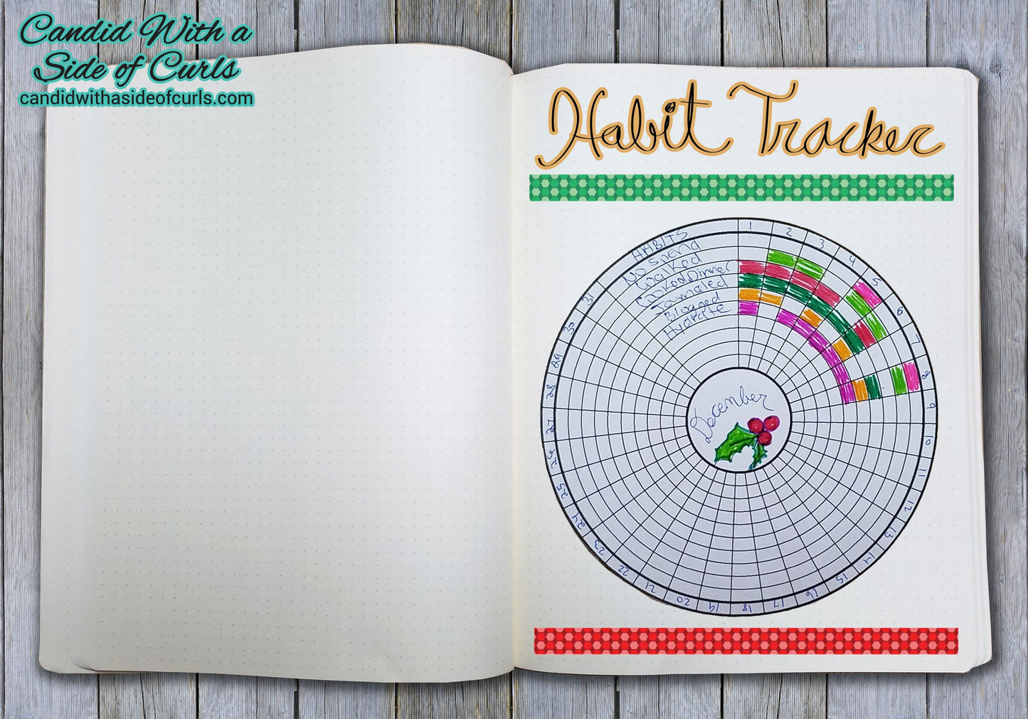 Circle Habit Tracker Bullet Journal Printable JPEG Images