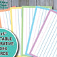 3x5 Printable Decorative Pastel Index Cards