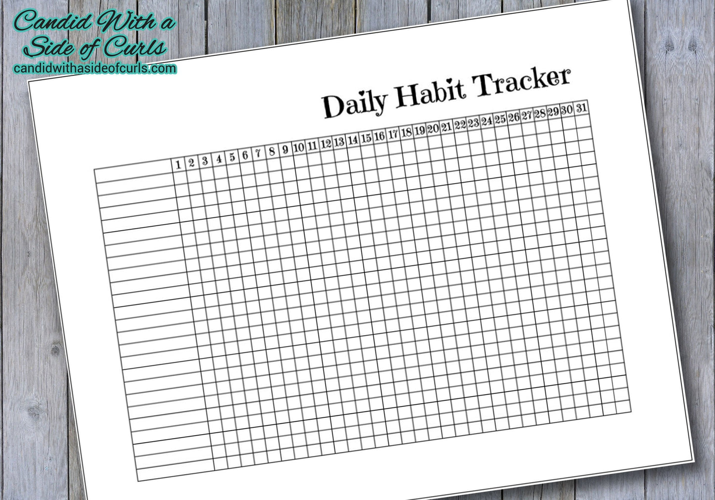 Daily Habit Tracker Bullet Journal-Printable Pages