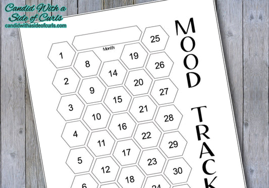 Hexagon Monthly Mood Tracker Bullet Journal-Printable Pages