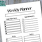 Weekly Planner Bullet Journal-Printable Pages