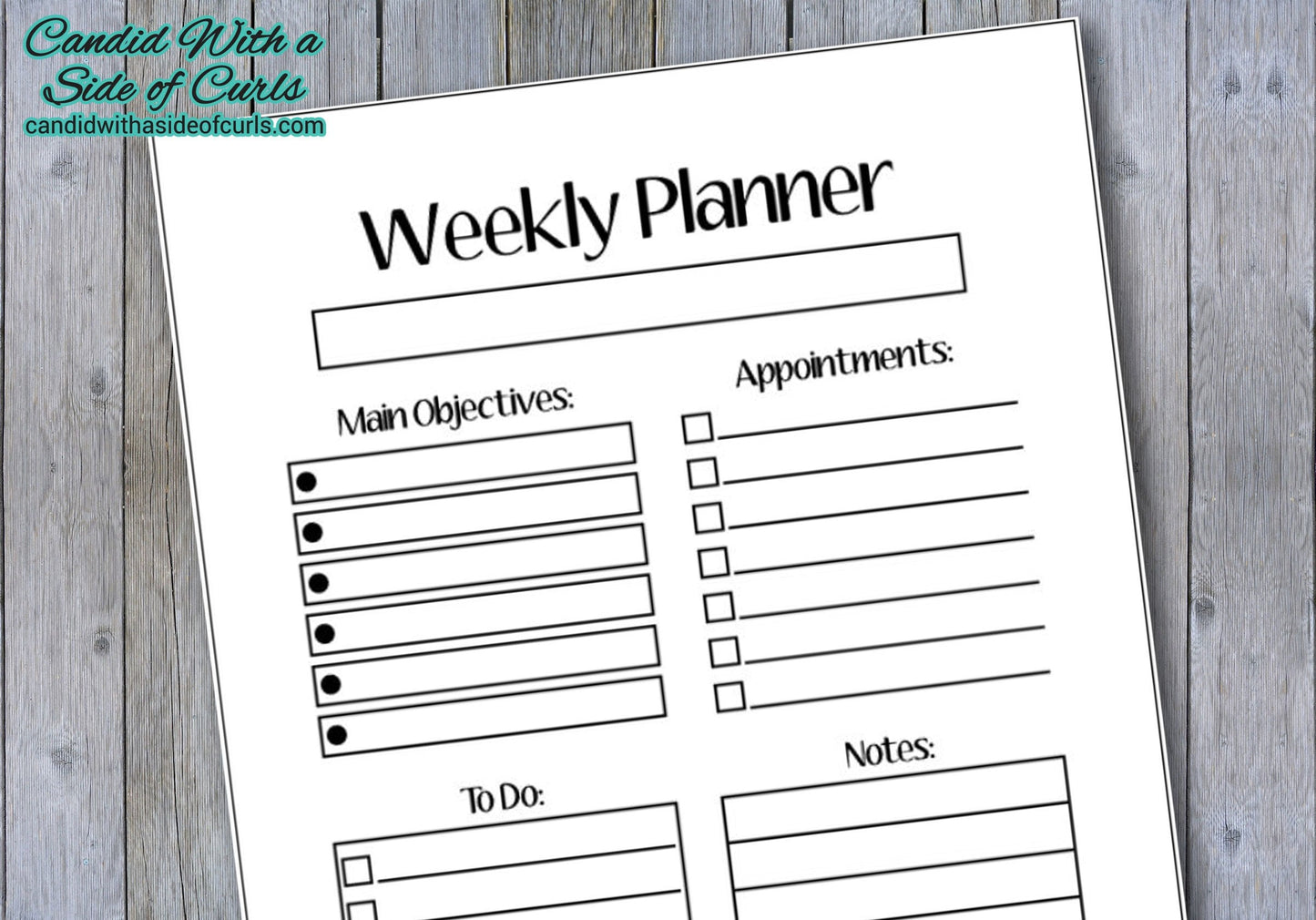 Weekly Planner Bullet Journal-Printable Pages