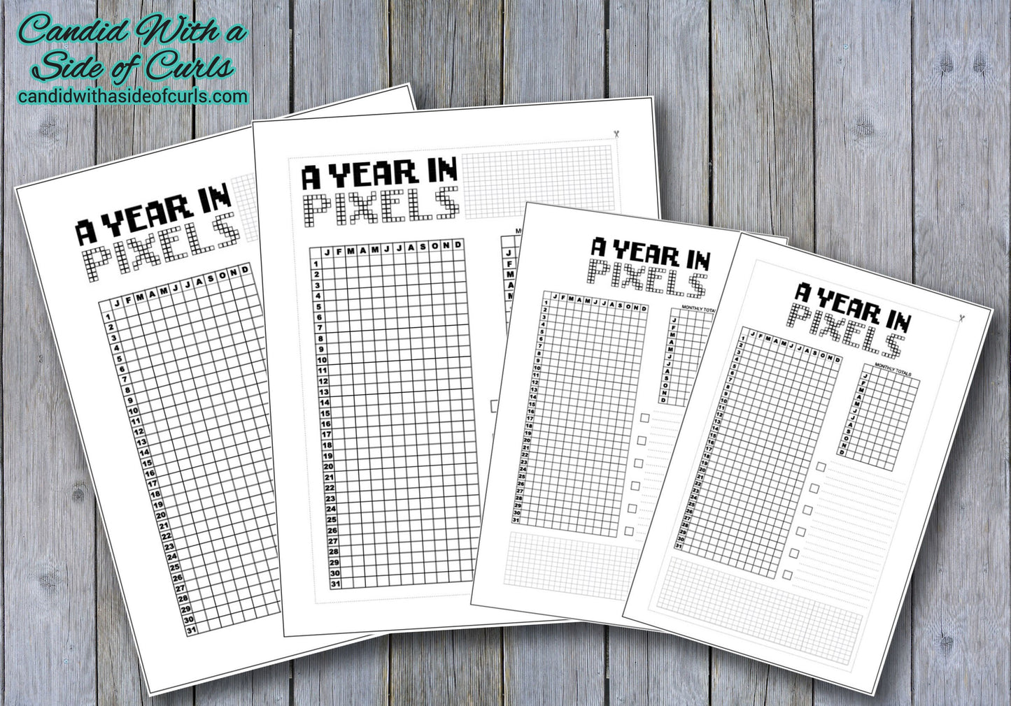 Blank Key A Year In Pixels Bullet Journal-Printable Pages